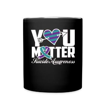 Sensibilisation au suicide Vous comptez - Mug uni - noir - Devant