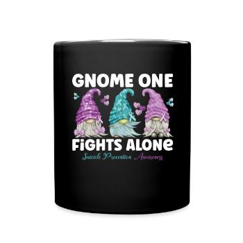 Gnome One Fights Suicide Prevention - Full Colour Mug - black - Front