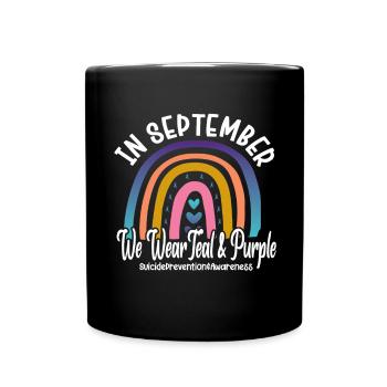 Prévention du suicide En septembre, nous portons - Mug uni - noir - Devant
