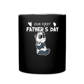 Fête des Pères - Premier cadeau de la fête des Pères - Mug uni - noir - Devant