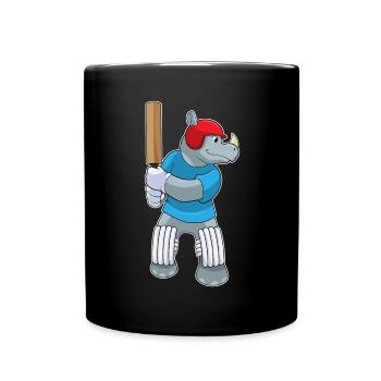 Rhino Cricket Cricket Bats - Full Colour Mug - black - Front