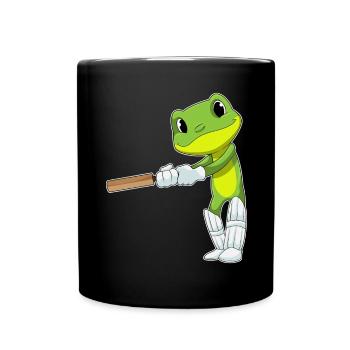 Frog Cricket Cricket Bat - Full Colour Mug - black - Front