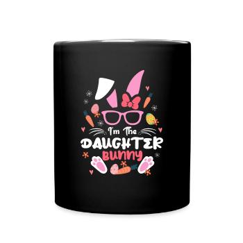 Je suis la fille lapin Lapin Lapin Oreille avec lunettes de soleil - Mug uni - noir - Devant