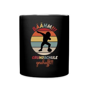 Grundschule Abschluss Grundschule geschafft - Tasse einfarbig - Schwarz - Vorne