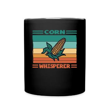Farmer Corn Whisperer Farmer Agriculture - Full Colour Mug - black - Front