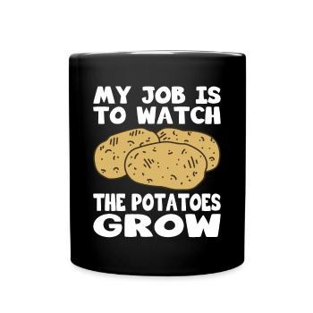 Bauer Watch The Potatoes Grow Farmer - Full Colour Mug - black - Front
