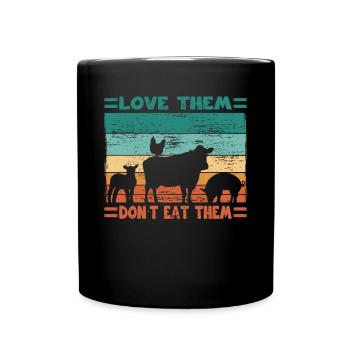 Farmer Love Them Don't Eat Them Farmer - Full Colour Mug - black - Front