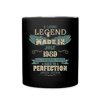 July 1959 Vintage Birthday - Full Colour Mug - black - Front