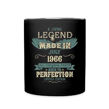 July 1966 Vintage Birthday - Full Colour Mug - black - Front