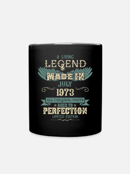 Juillet 1973 Vintage Anniversaire - Mug uni - noir