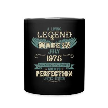 July 1975 Vintage Birthday - Full Colour Mug - black - Front