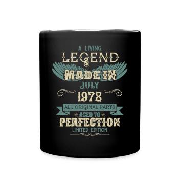 July 1978 Vintage Birthday - Full Colour Mug - black - Front