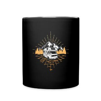Motorhome Campervan - Full Colour Mug - black - Front