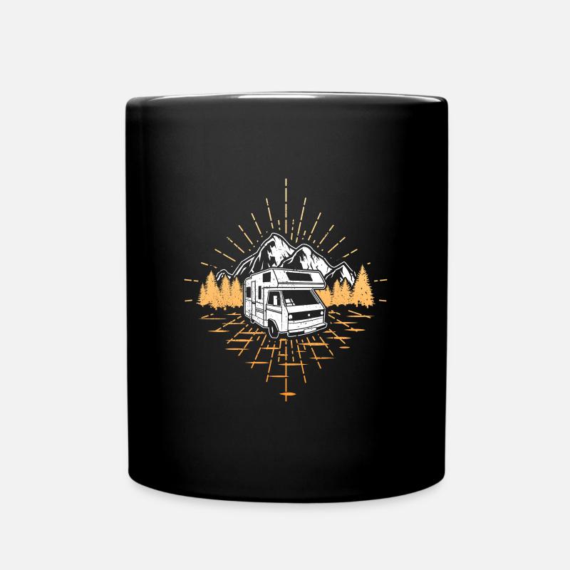 Wohnmobil Campervan - Tasse einfarbig - Schwarz