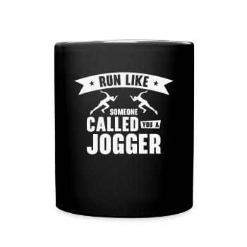 Jogger Runner Marathon Jogging Ski de fond - Mug uni - noir - Devant