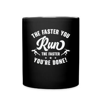 Jogger Runner Marathon Jogging Ski de fond - Mug uni - noir - Devant