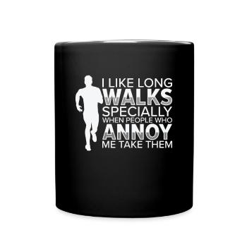 Jogger Runner Marathon Jogging Ski de fond - Mug uni - noir - Devant
