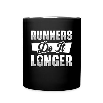 Jogger Runner Marathon Jogging Ski de fond - Mug uni - noir - Devant