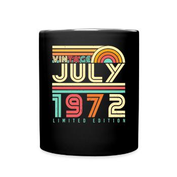 Félicitations pour l’âge de 50 juillet 1972 - Mug uni - noir - Devant
