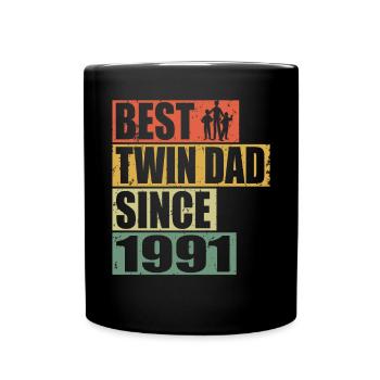 Jumeaux Père Père jumeau depuis 1991 - Mug uni - noir - Devant