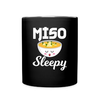miso sleepy, japanese food, miso - Tasse einfarbig - Schwarz - Vorne