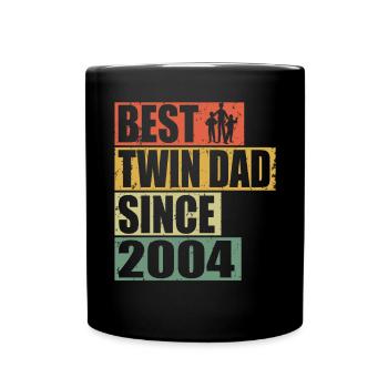 Zwillinge Vater Zwillingsvater seit 2004 - Tasse einfarbig - Schwarz - Vorne