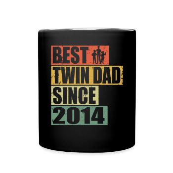 Twins Father Twin Father since 2014 - Full Colour Mug - black - Front