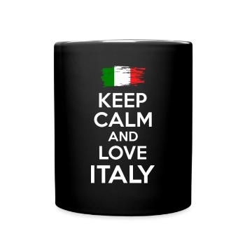Keep Calm and love Italy - Full Colour Mug - black - Front