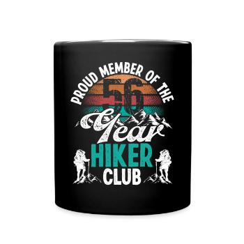 56 Year Old Hiker Mountains Hiking Birthday 56 - Tasse einfarbig - Schwarz - Vorne