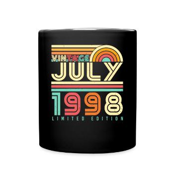 Mois frais de naissance Juillet 1998 - Mug uni - noir - Devant