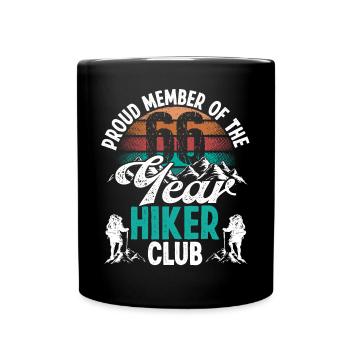 66 Year Old Hiker Mountains Hiking Birthday 66 - Tasse einfarbig - Schwarz - Vorne