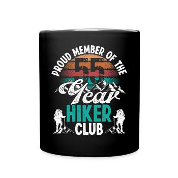 55 Year Old Hiker Mountains Hiking Birthday 55 - Tasse einfarbig - Schwarz - Vorne