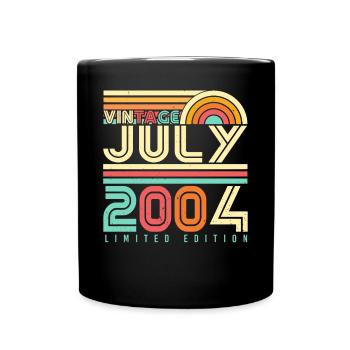 Juillet 2004 Enfin 18 ans - Mug uni - noir - Devant