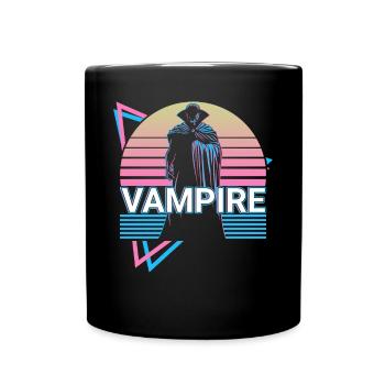 Vampire Halloween Bloodsucker Retro Cadeau - Mug uni - noir - Devant
