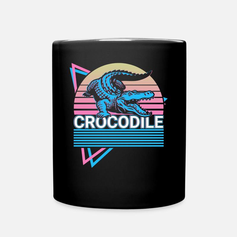 Crocodile Alligator Crocodile Retro Cadeau - Mug uni - noir