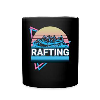 Rafting White Water Rafting Retro Gift - Full Colour Mug - black - Front