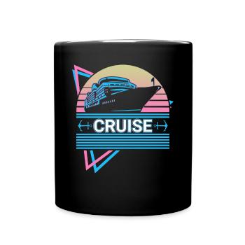 Cadeau rétro de navire de croisière - Mug uni - noir - Devant