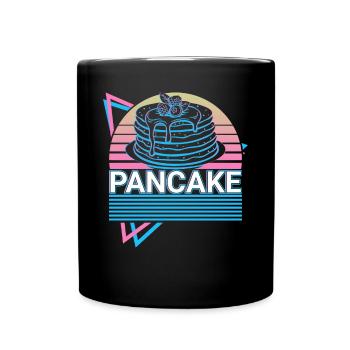 Pfannkuchen Retro Geschenk - Tasse einfarbig - Schwarz - Vorne