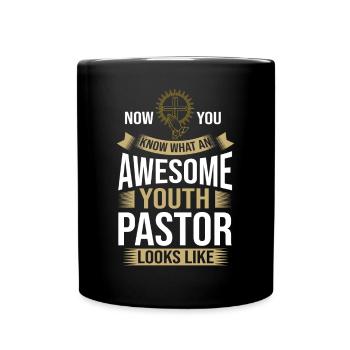 Youth Parish Church Pastor Christian - Full Colour Mug - black - Front