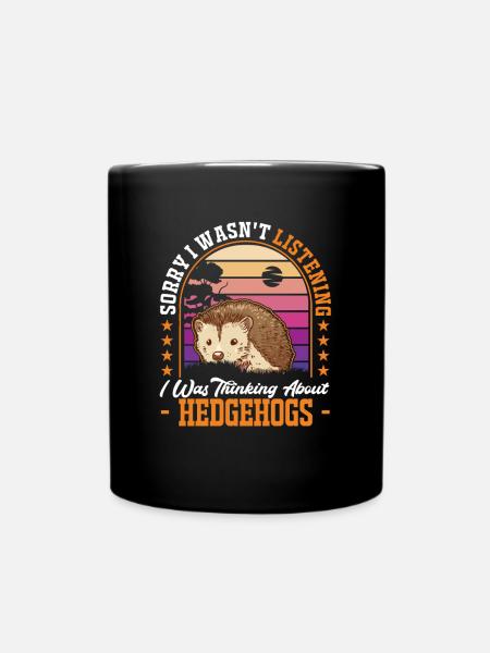Igel Stacheligel - Tasse einfarbig - Schwarz