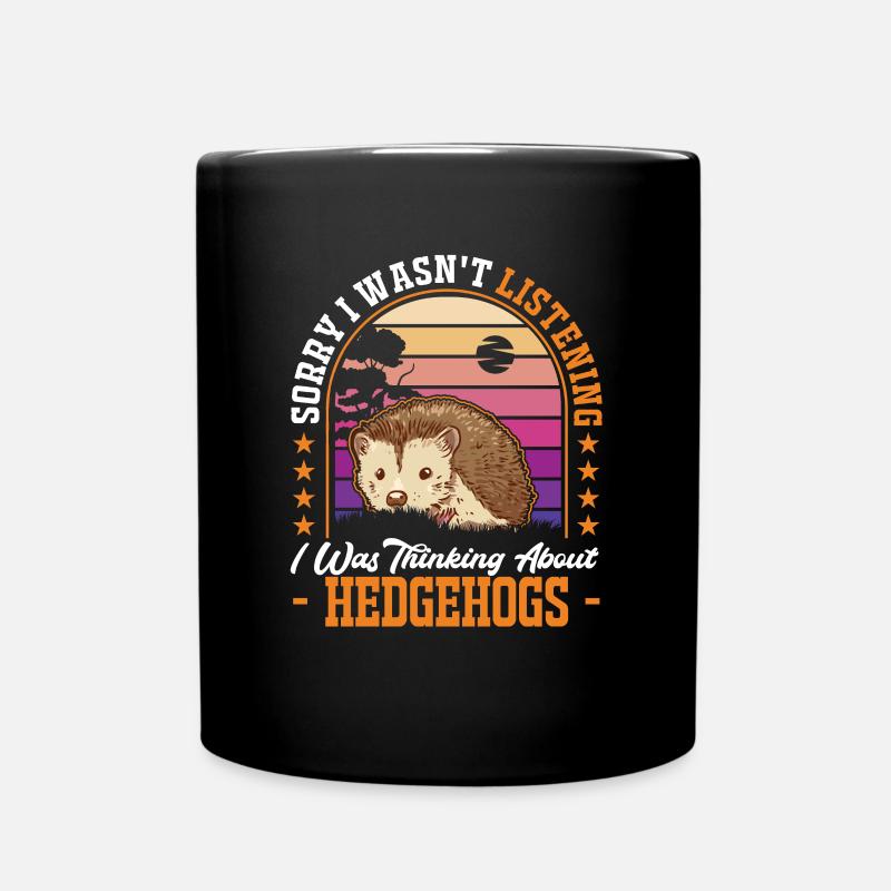 Igel Stacheligel - Tasse einfarbig - Schwarz