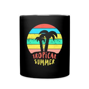 Tropical Summer - Full Colour Mug - black - Front