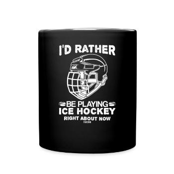 Masque de hockey sur glace cool dire - Mug uni - noir - Devant