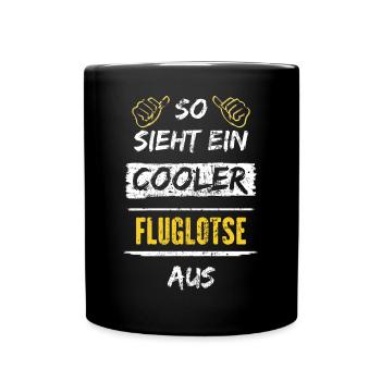So Sieht Ein Cooler Fluglotse Aus Arbeitsshirt - Tasse einfarbig - Schwarz - Vorne