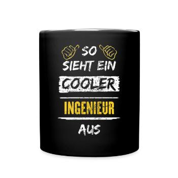 So Sieht Ein Cooler Ingenieur Aus Arbeitsshirt - Tasse einfarbig - Schwarz - Vorne