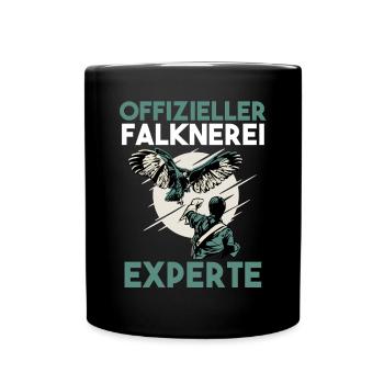 Falkner Falken Falknerei - Tasse einfarbig - Schwarz - Vorne