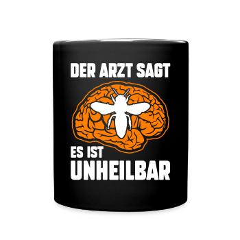 Biene Bienen Imkerei Honig Imker - Tasse einfarbig - Schwarz - Vorne