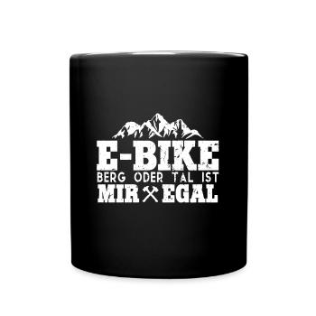 E-bike montagne ou vallée n’a pas d’importance pour moi Pedelec e-bike - Mug uni - noir - Devant