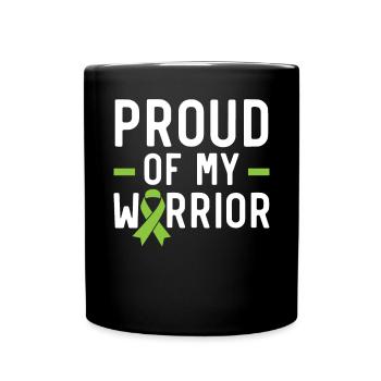 Fier de mon lymphome non hodgkinien guerrier - Mug uni - noir - Devant