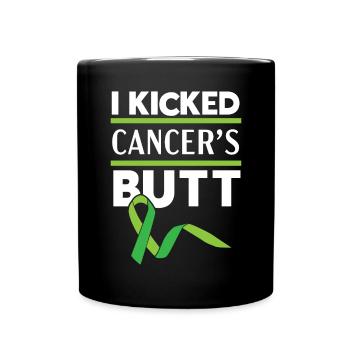Ich trete Krebs Po Non-Hodgkin Lymphom Überlebenden - Tasse einfarbig - Schwarz - Vorne